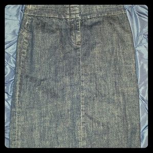 Denim pencil skirt